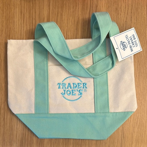 Trader Joe’s Mint Green Pastel Mini Tote Bag 💚 - Picture 1 of 1